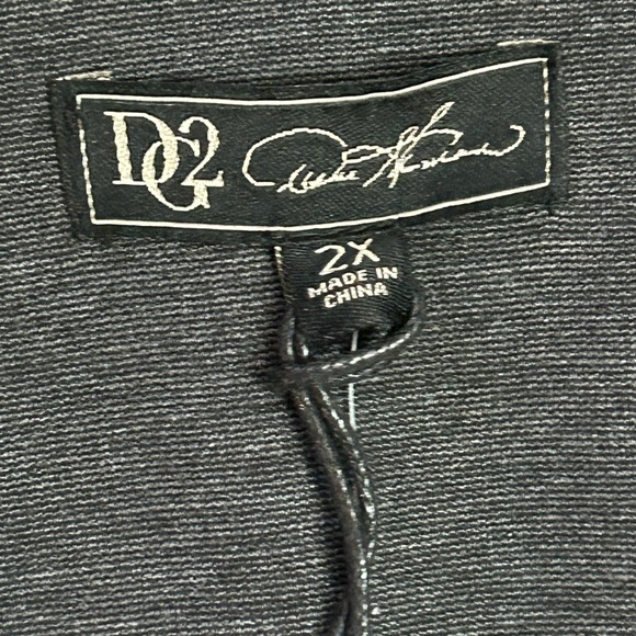 DG2 by Diane Gilman Charcoal Gray Single-Button Blazer - Picture 4 of 7